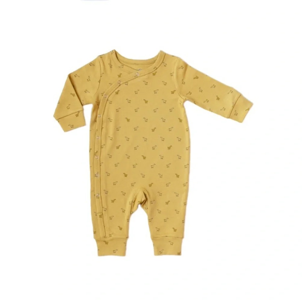 New🌟Pehr-Front Snap Kimono Romper-Hatchling Duck
